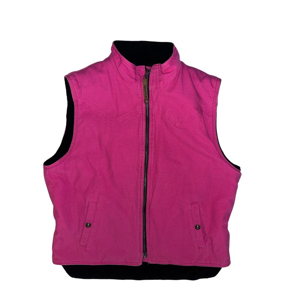 Roper Pink Sherpa Full Zip Vest L Western Cowgirl Ranchwear Coastal Cowgirl - Picture 2 of 10